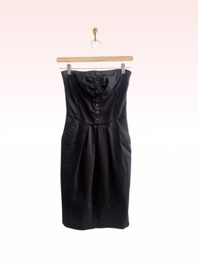 TO THE MAX Pinstripe Strapless Button Down Dress (Sz 2)